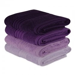 Πετσέτες προσώπου Rainbow Hobby σετ 4 τμχ 500gr/m² χρώμα shades purple