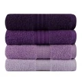 Rainbow bath towels set of 4 pcs 500gr/m² shades purple