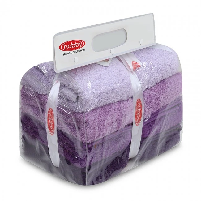 Πετσέτες προσώπου Rainbow Hobby σετ 4 τμχ 500gr/m² χρώμα shades purple