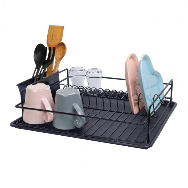 Perilla metalic dish rack in anthracite color 46x33x12cm.