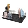 Perilla metalic dish rack in black color 46x33x12cm.