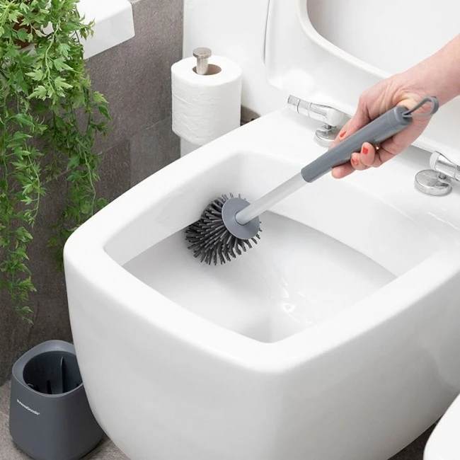 Rubber toilet brush 12x12x43cm.