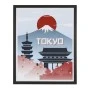 FRAMED PRINT ON CANVAS 60X80 CM TOKYO RETRO STYLE