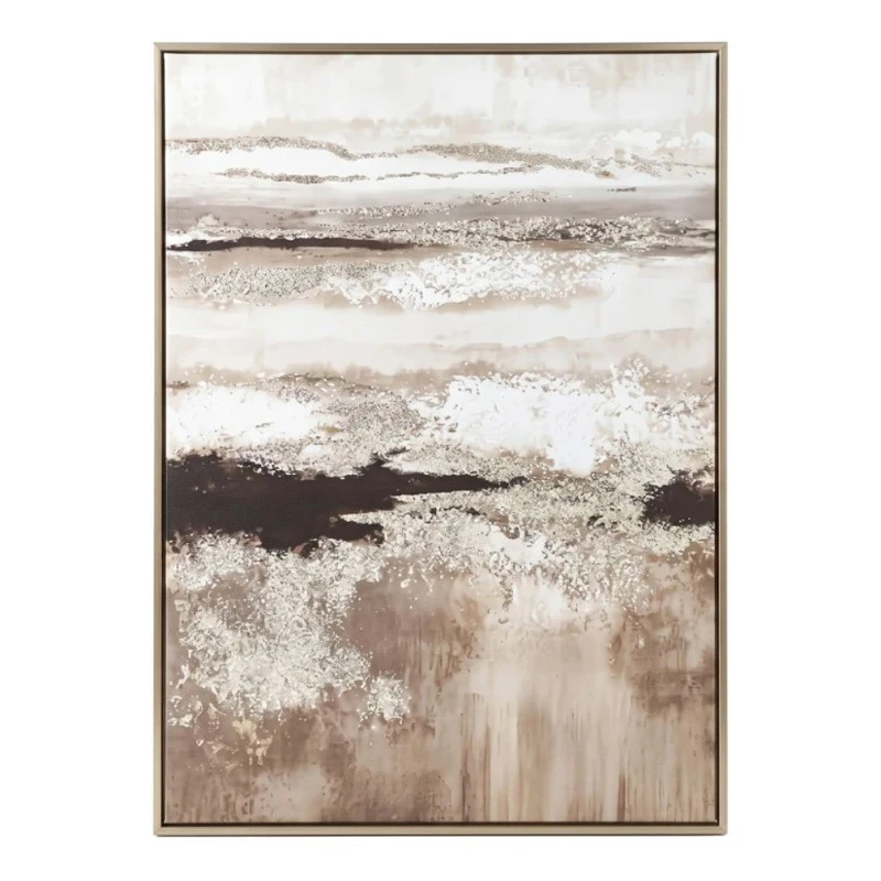 PAINTING OF AN ABSTRACT LANDSCAPE WITH FRAME 60X90 CM
