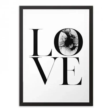 "Amour" Megapap painting in frame 50x70x2cm.