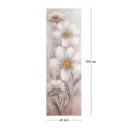 OIL PAINTING ON TOP OF PRINTED CANVAS OF WHITE FLOWERS 40X3Χ120CM