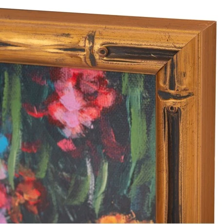HANDMADE PAINTING WITH WOMAN AND FLOWERS IN PS FRAME 90X120CM