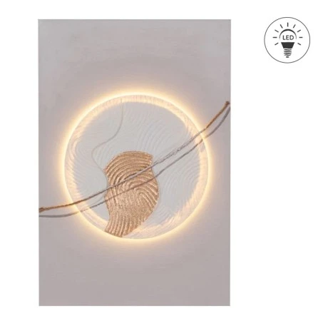 ΠΙΝΑΚΑΣ ΚΥΚΛΟΣ ΕΛΑΙΟΓΡΑΦΙΑ WITH LED LIGHT ΣΕ ΤΥΠΩΜΕΝΟ ΚΑΜΒΑ 60Χ90ΕΚ