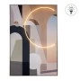 ΠΙΝΑΚΑΣ ΚΥΚΛΟΣ WITH LED LIGHT ΜΕ ΑΣΗΜΙ ΚΟΡΝΙΖΑ ΣΕ ΤΥΠΩΜΕΝΟ ΚΑΜΒΑ 80Χ120ΕΚ