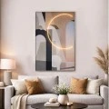 ΠΙΝΑΚΑΣ ΚΥΚΛΟΣ WITH LED LIGHT ΜΕ ΑΣΗΜΙ ΚΟΡΝΙΖΑ ΣΕ ΤΥΠΩΜΕΝΟ ΚΑΜΒΑ 80Χ120ΕΚ