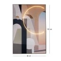ΠΙΝΑΚΑΣ ΚΥΚΛΟΣ WITH LED LIGHT ΜΕ ΑΣΗΜΙ ΚΟΡΝΙΖΑ ΣΕ ΤΥΠΩΜΕΝΟ ΚΑΜΒΑ 80Χ120ΕΚ