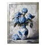PAINTING WITH BLUE FLOWERS AND FRAME 60X80 CM.
