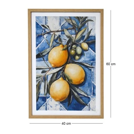 PAINTING WITH A LEMON TREE IN A WOODEN FRAME 40X60 CM