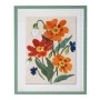 PAINTING WITH FLOWERS IN A GREEN FRAME 40X50 CM