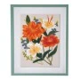 PAINTING WITH FLOWERS IN A GREEN FRAME 40X50 CM