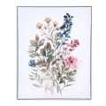PAINTING WITH MULTICOLORED FLOWERS AND FRAME 40X50 CM.