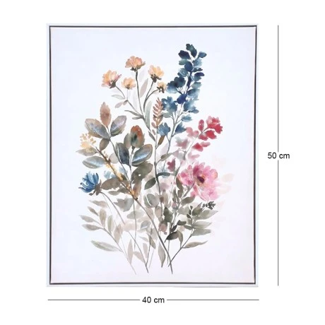 PAINTING WITH MULTICOLORED FLOWERS AND FRAME 40X50 CM.