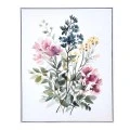 PAINTING WITH MULTICOLORED FLOWERS AND FRAME 40X50 CM.