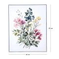 PAINTING WITH MULTICOLORED FLOWERS AND FRAME 40X50 CM.