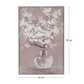 PAINTING WITH A VASE WITH FLOWERS AND FRAME 60X80 CM
