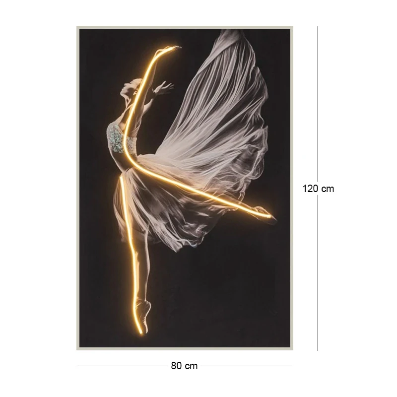 ΠΙΝΑΚΑΣ ΜΠΑΛΑΡΙΝΑ WITH LED LIGHT ΜΕ ΑΣΗΜΙ ΚΟΡΝΙΖΑ ΣΕ ΤΥΠΩΜΕΝΟ ΚΑΜΒΑ 80Χ120ΕΚ