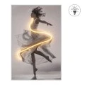 ΠΙΝΑΚΑΣ ΜΠΑΛΑΡΙΝΑ WITH LED LIGHT ΜΕ ΑΣΗΜΙ ΚΟΡΝΙΖΑ ΣΕ ΤΥΠΩΜΕΝΟ ΚΑΜΒΑ 80Χ120ΕΚ
