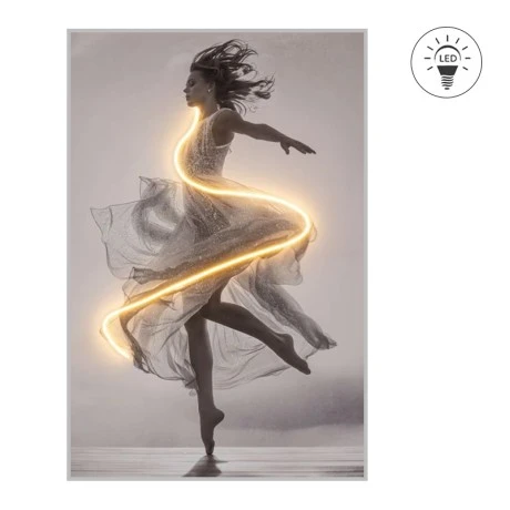 ΠΙΝΑΚΑΣ ΜΠΑΛΑΡΙΝΑ WITH LED LIGHT ΜΕ ΑΣΗΜΙ ΚΟΡΝΙΖΑ ΣΕ ΤΥΠΩΜΕΝΟ ΚΑΜΒΑ 80Χ120ΕΚ