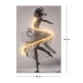 ΠΙΝΑΚΑΣ ΜΠΑΛΑΡΙΝΑ WITH LED LIGHT ΜΕ ΑΣΗΜΙ ΚΟΡΝΙΖΑ ΣΕ ΤΥΠΩΜΕΝΟ ΚΑΜΒΑ 80Χ120ΕΚ