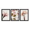 "Pink Flowers" Megapap painting of three pieces in frame 35x45x2cm.