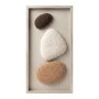 PAINTING IN EARTH TONES OF AN ABSTRACT LANDSCAPE WITH FRAME 30X60 CM