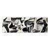 "Abstract Marble Faces" Megapap painting on canvas digital printing 150x50x3cm.