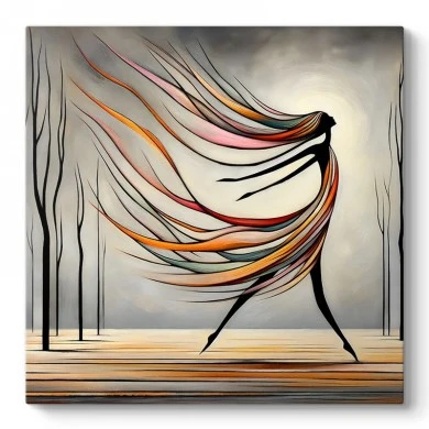 "Abstract Woman" Megapap canvas painting digital printing 60x60x3cm.
