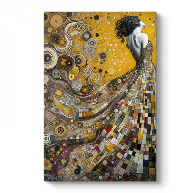 "Elegant Woman" Megapap painting on canvas digital printing 50x75x3cm.