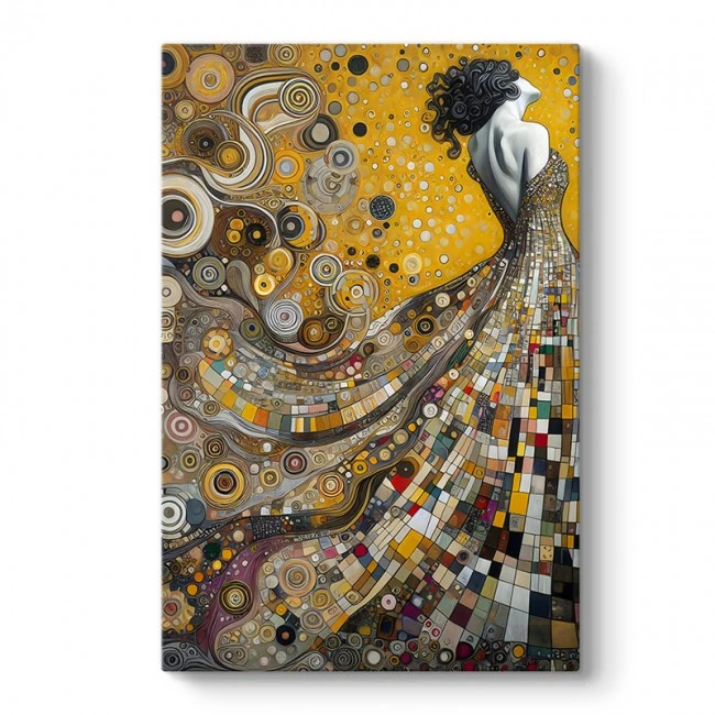 "Elegant Woman" Megapap painting on canvas digital printing 50x75x3cm.