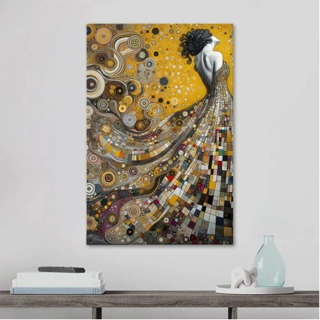 "Elegant Woman" Megapap painting on canvas digital printing 50x75x3cm.
