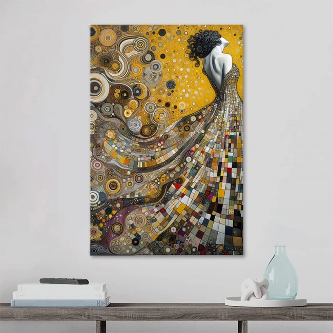 "Elegant Woman" Megapap painting on canvas digital printing 50x75x3cm.