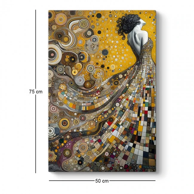 "Elegant Woman" Megapap painting on canvas digital printing 50x75x3cm.