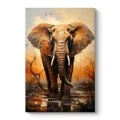"Elephant Story" Megapap painting on canvas digital printing 60x90x3cm.