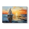 "Fisherman at the sunset"Megapap painting on canvas digital printing 120x60x3cm.