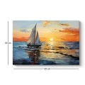 "Fisherman at the sunset"Megapap painting on canvas digital printing 120x60x3cm.