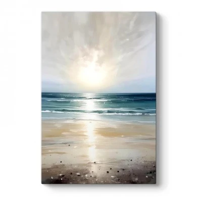 "Sunrise on the Beach" Megapap painting on canvas digital printing 50x75x3cm.