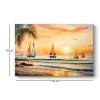 "Tropical Sails at the sunset" Megapap painting on canvas digital printing 100x70x3cm.