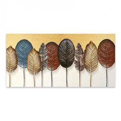 "Autumn Leaves" Megapap canvas painting digital printing 140x70x3cm.