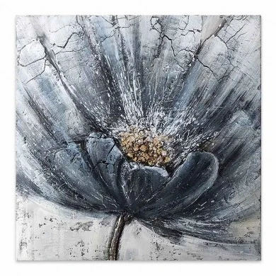 "Blue Flower" Megapap painting on canvas digital printing 100x100x3cm.