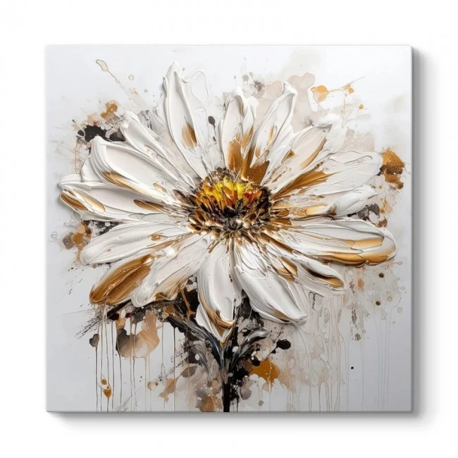 "Daisy" Megapap canvas painting digital printing 80x80x3cm.