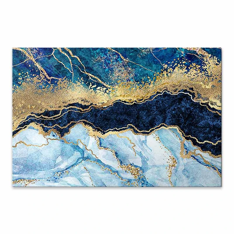 "Deep Blue" Megapap painting on canvas digital printing 125x80x3cm.