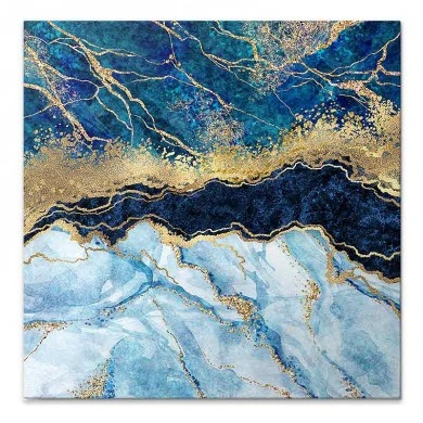 "Deep Blue" Megapap painting on canvas digital printing 50x50x3cm.