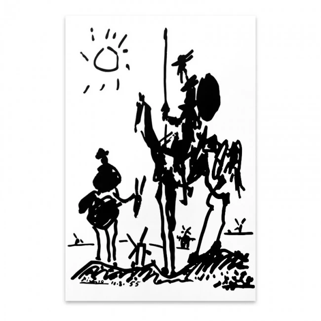 "Don Quixote" Megapap  painting on canvas digital printing 50x75x3cm.