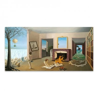 "Entre Les Trous De La Memoire" Megapap painting on canvas digital printing 80x40x3cm.