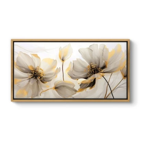 "Ethereal Blossom" Megapap painting on canvas digital printing with frame 120x60x3cm.